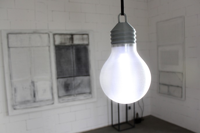 ZORTRAX 3D Printed Lightbulb Z-GLASS