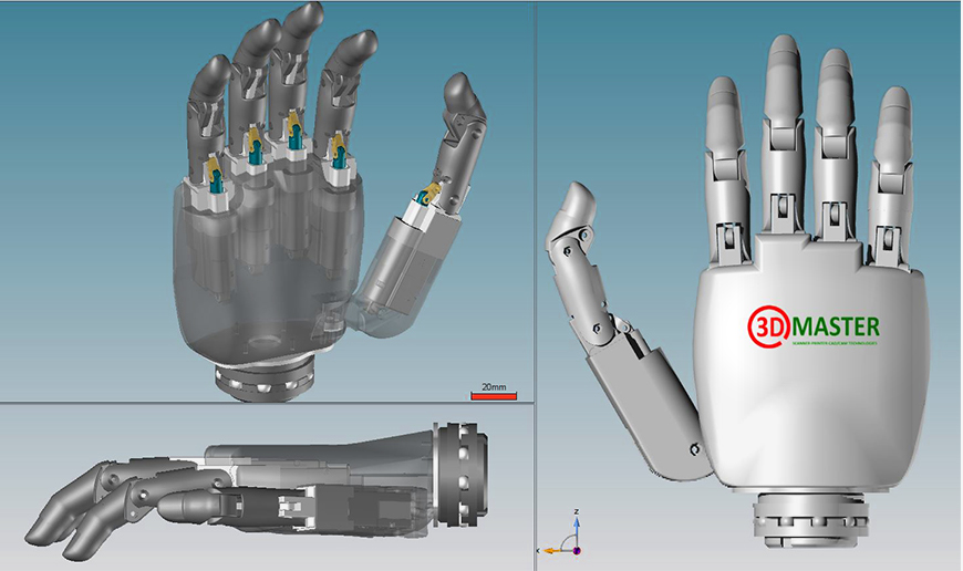 ZORTRAX 3D printed hand model