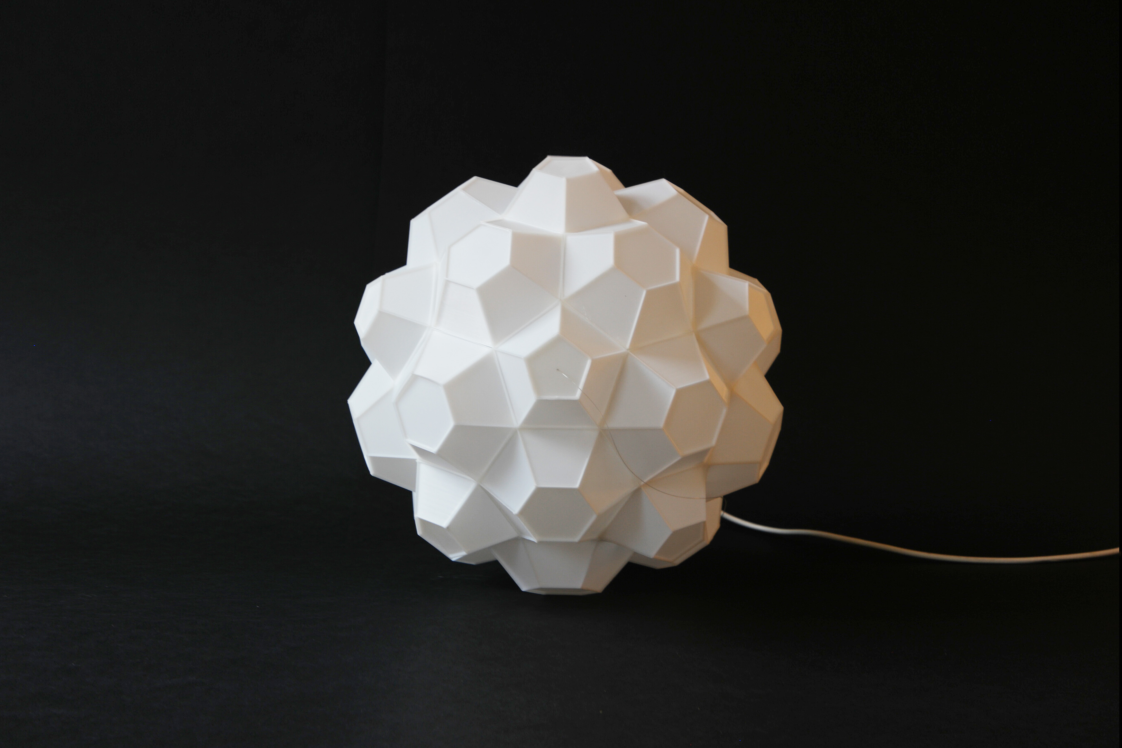 3d printed led lamp